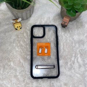 iPhone 11 Pro Clear and Black Case with stand